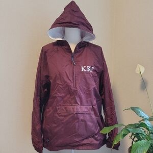 Kappa Kappa Gamma Charles River Apparel Half Zip Pullover Burgundy Jacket Size M